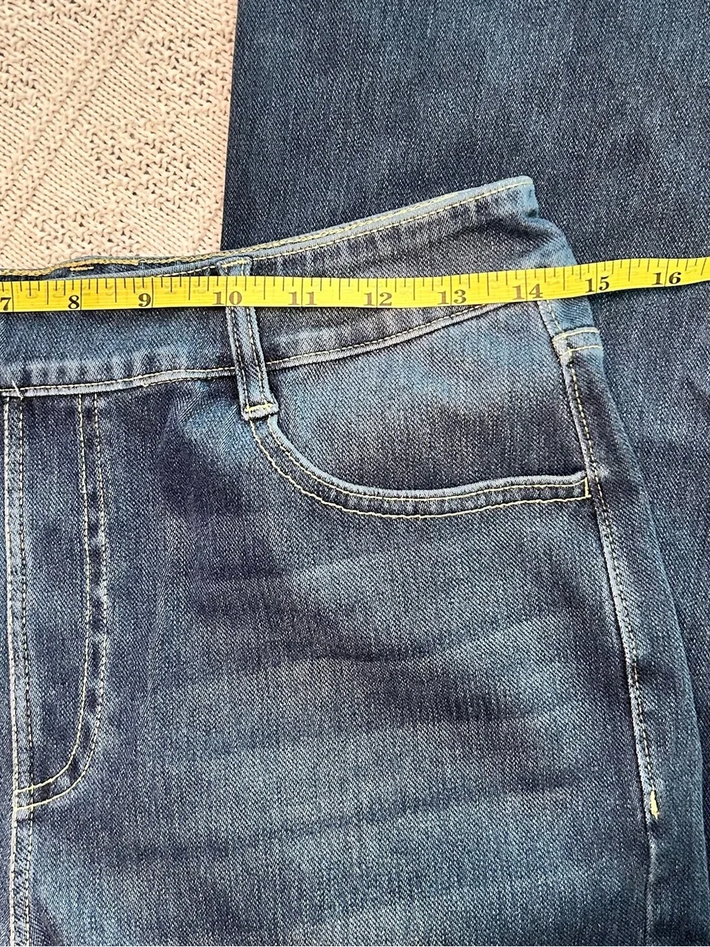 HALARA Blue Boot-Cut Stretch Denim Pants - Picture 3 of 4